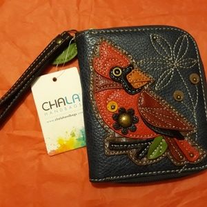 New with Tag Chala Cardinal Zip around wallet